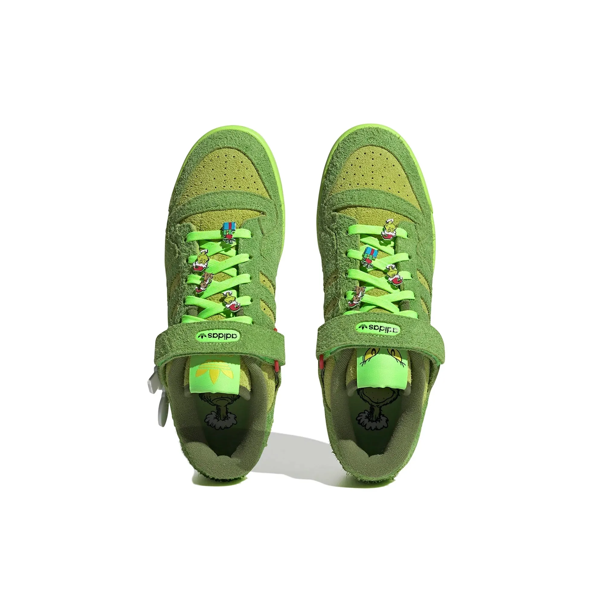 Adidas Forum Low The Grinch Limited Edition Sneakers - Festive Green and Red Holiday Theme