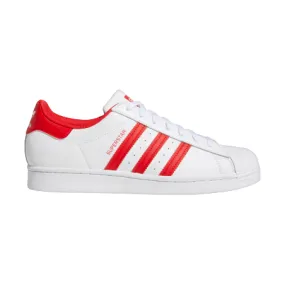 Adidas Men's Superstar Shoes - Cloud White / Vivid Red