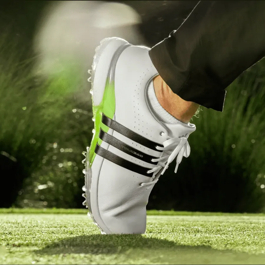 Adidas Tour360 24 Mens Golf Shoes - Enhanced Comfort in White, Stylish and Performance-Driven