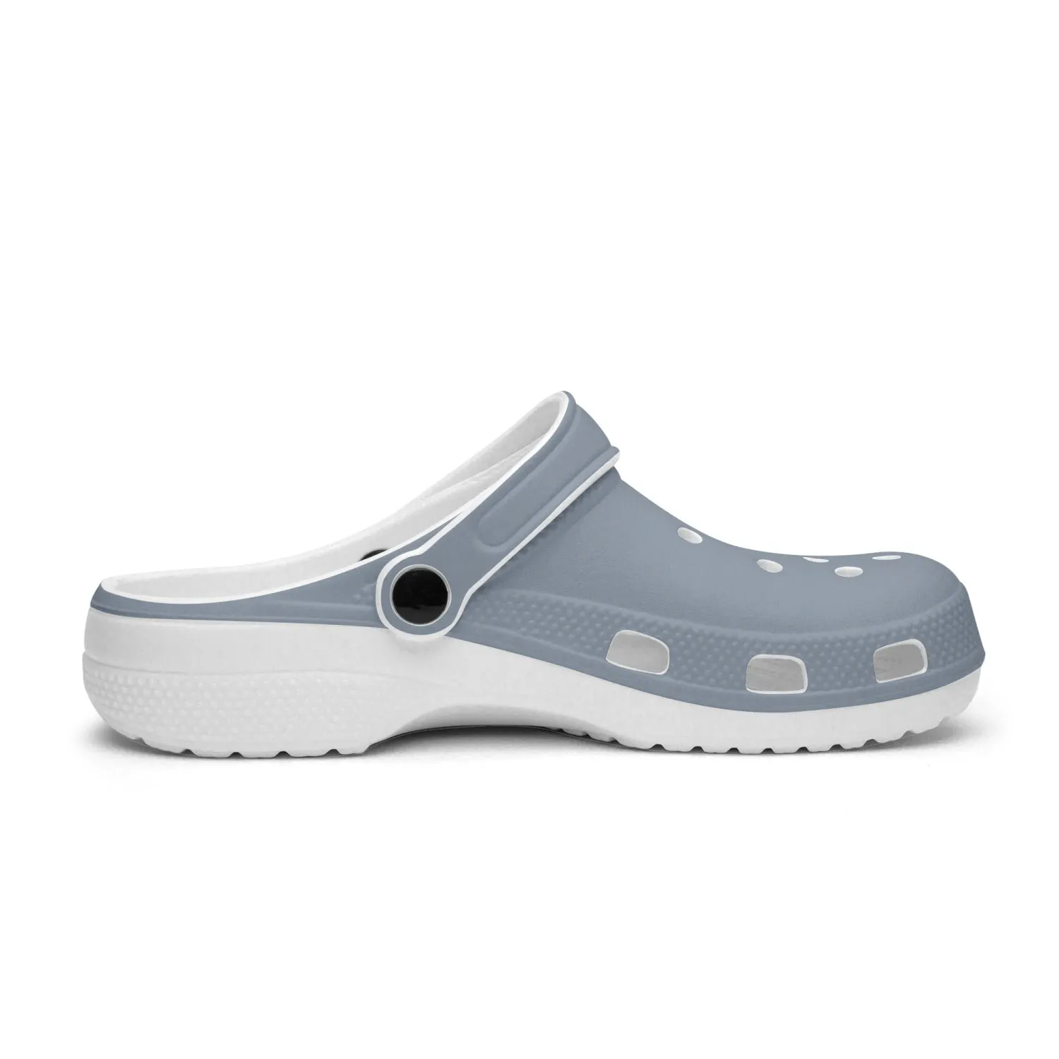 Ash Grey Color Unisex Clogs, Best Solid Grey Color Unisex Classic Lightweight Best Sandals For Men or Women