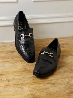 Black Croc PU Men Loafers (TC-SM-5026-BLKCROC)