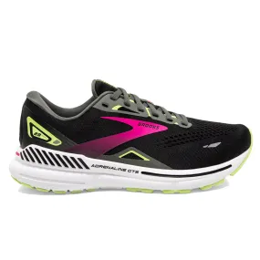 Black Gunmetal Sharp Green Womens Brooks Adrenaline GTS 23 Running Shoes