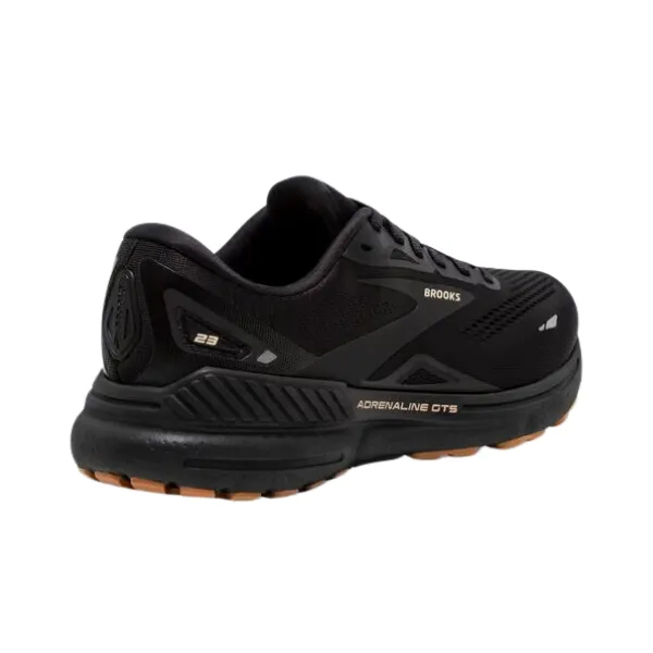 Brooks Mens Adrenaline GTS 23 Running Shoes in Black, Cream, and Biscuit Colors