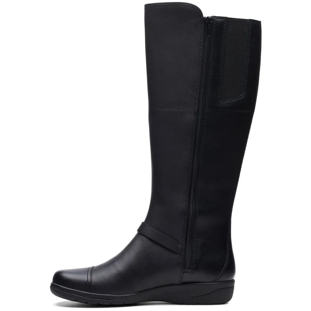 Clarks Cheyn Lindie Boot Black Leather (Women's)