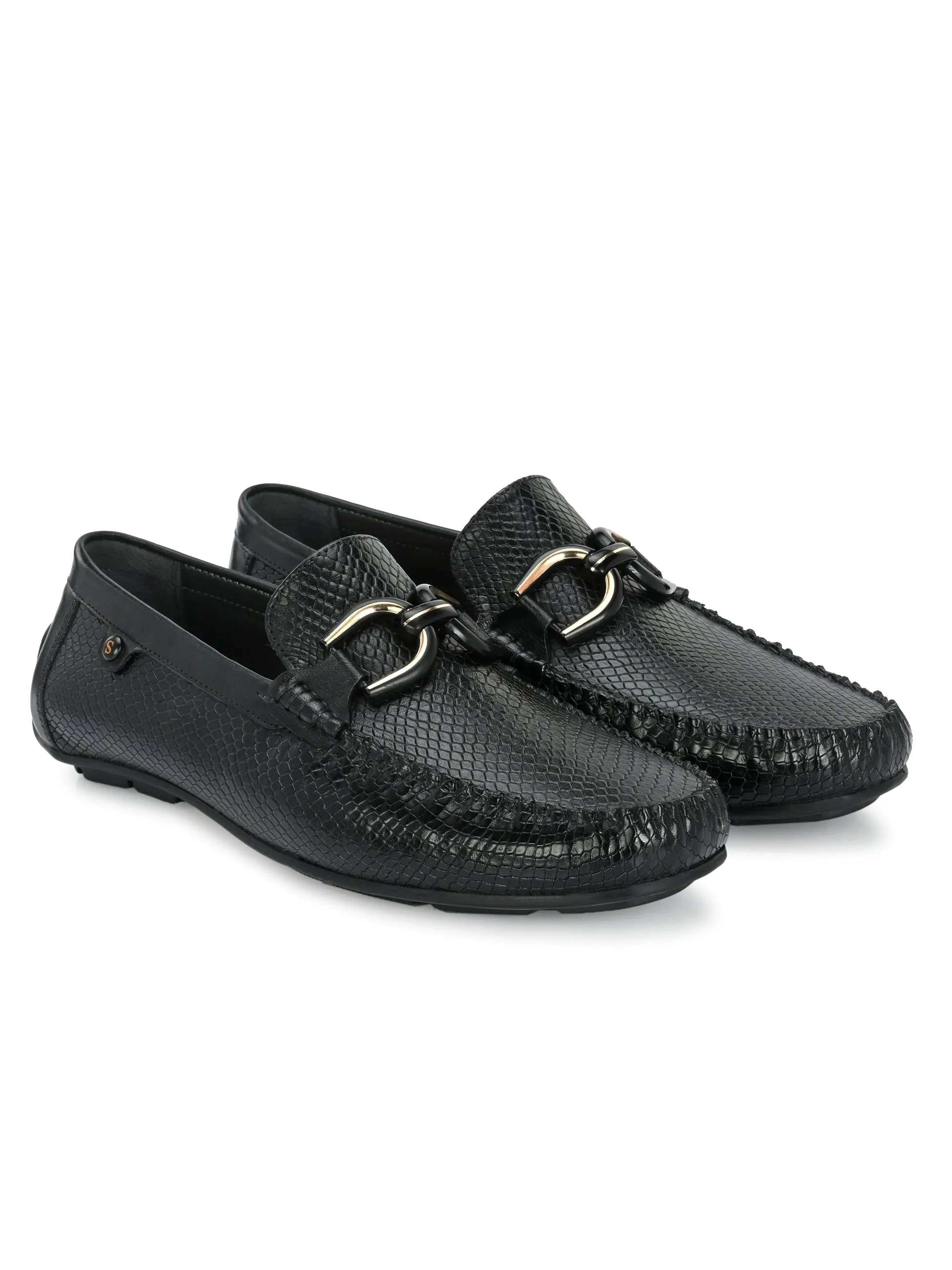 Globus Black Driving Loafers