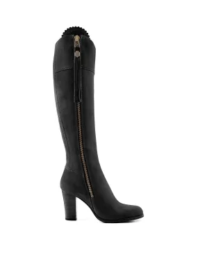 Classic Black Suede High Heeled Regina - Regular Fit