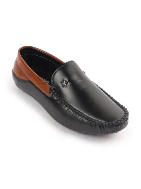 Men Black Casual Slip-On Loafers