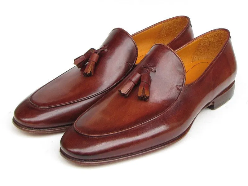 Paul Parkman Brown Leather Tassel Loafer