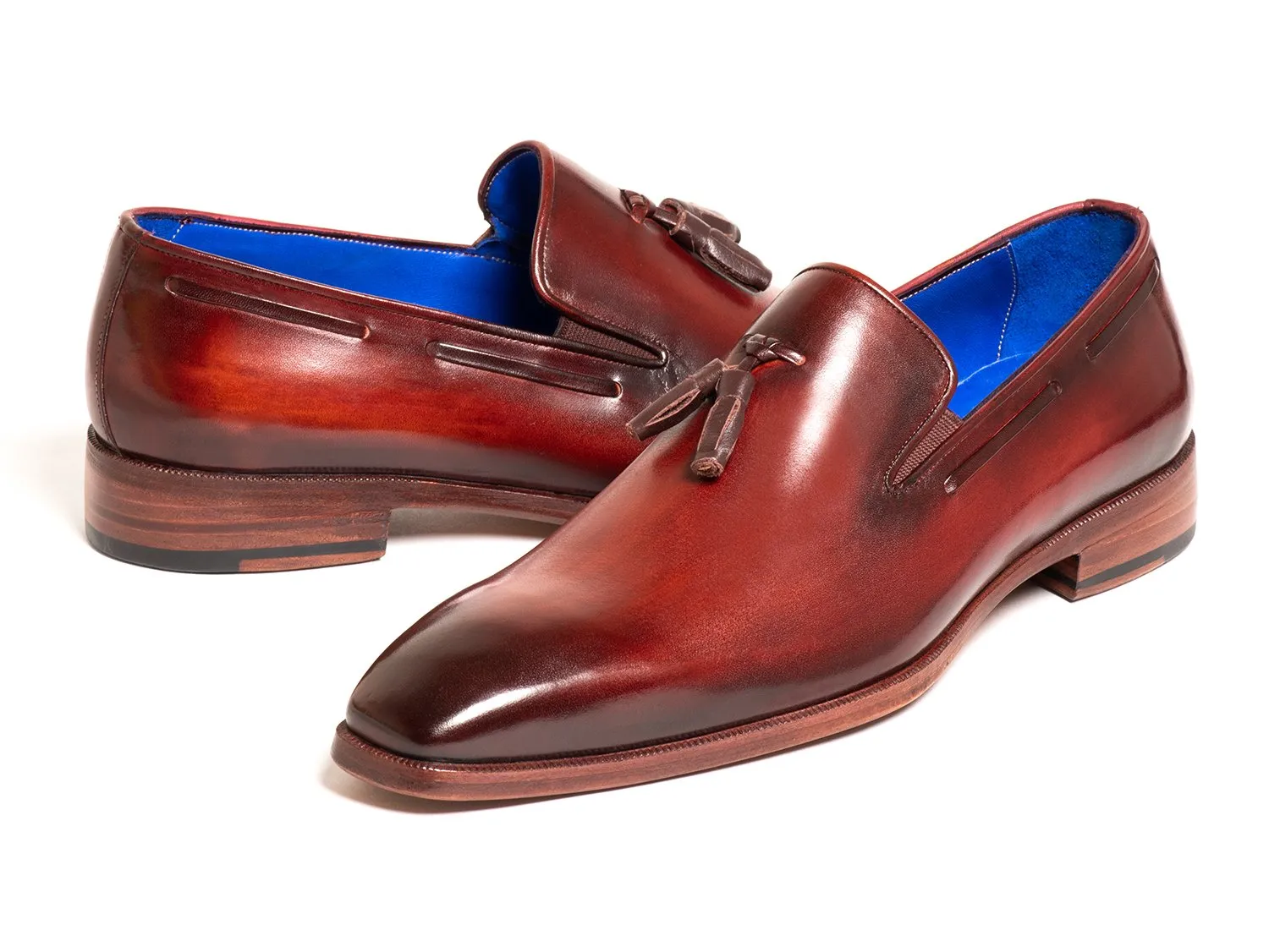 Paul Parkman Garnet Brown Tassel Loafers