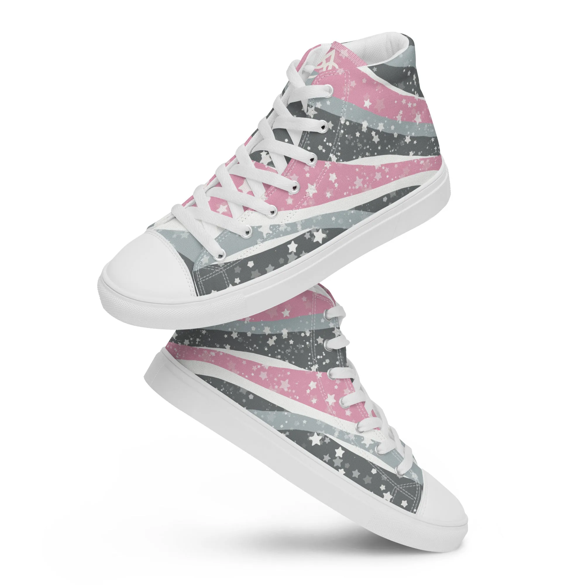 Starry Demigirl High Top Canvas Shoes (Masc Sizing)