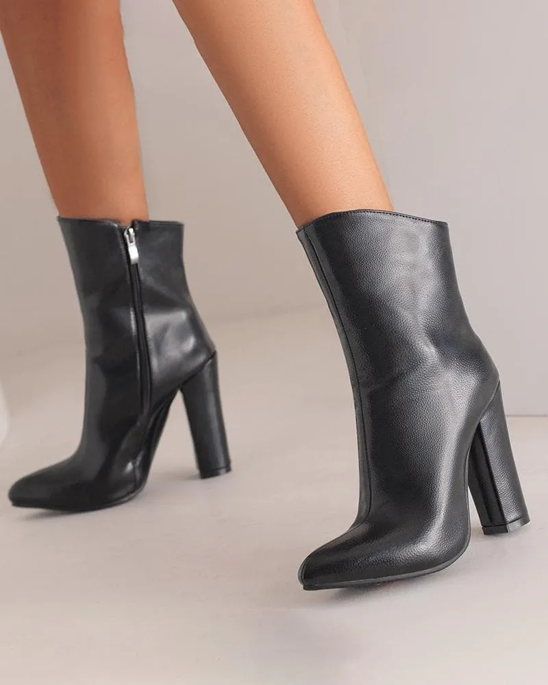 Women's Fashion Web celebrity style Zipper Boots